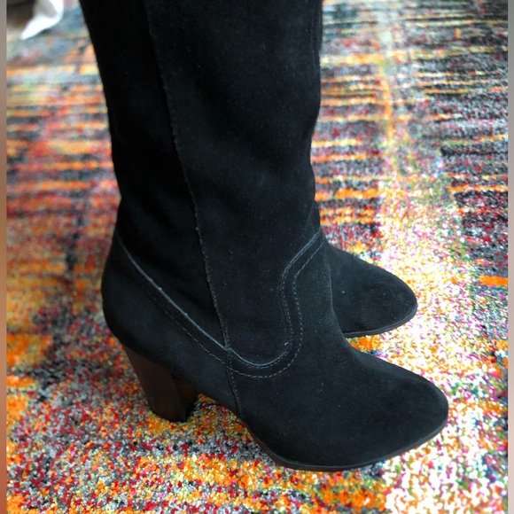 Aldo tall suede heel boots Sz 7.5 - Picture 4 of 16